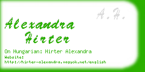 alexandra hirter business card